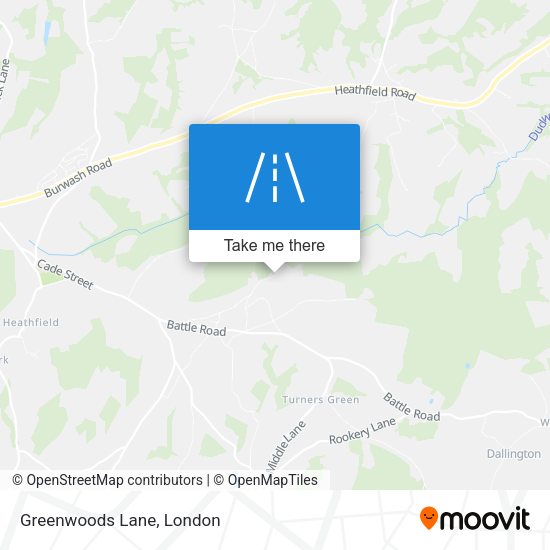 Greenwoods Lane map