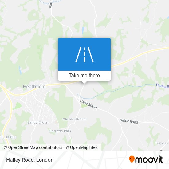 Halley Road map