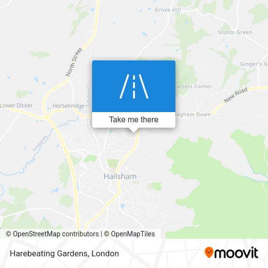 Harebeating Gardens map