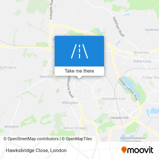 Hawksbridge Close map