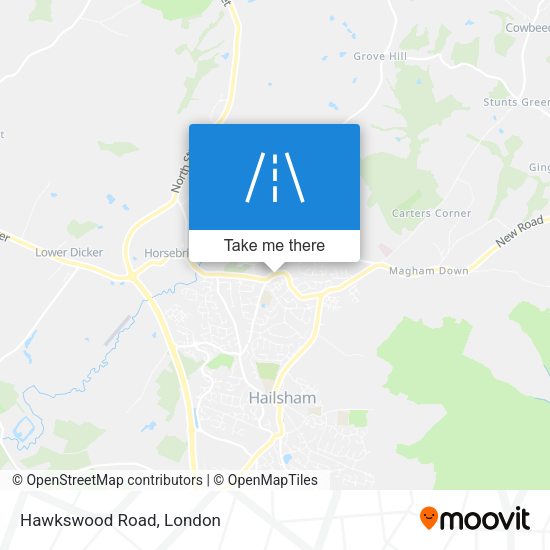 Hawkswood Road map