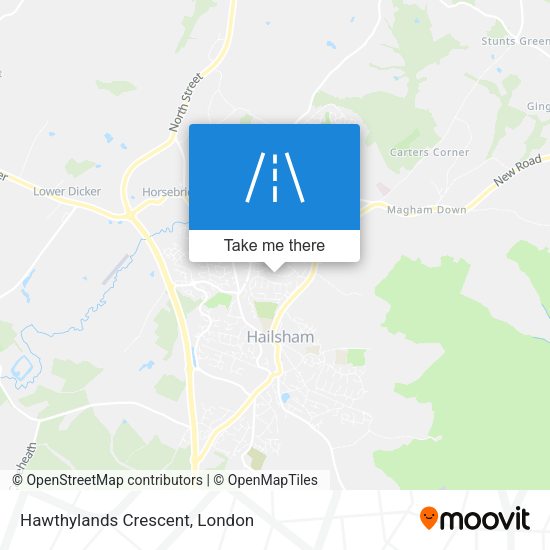 Hawthylands Crescent map