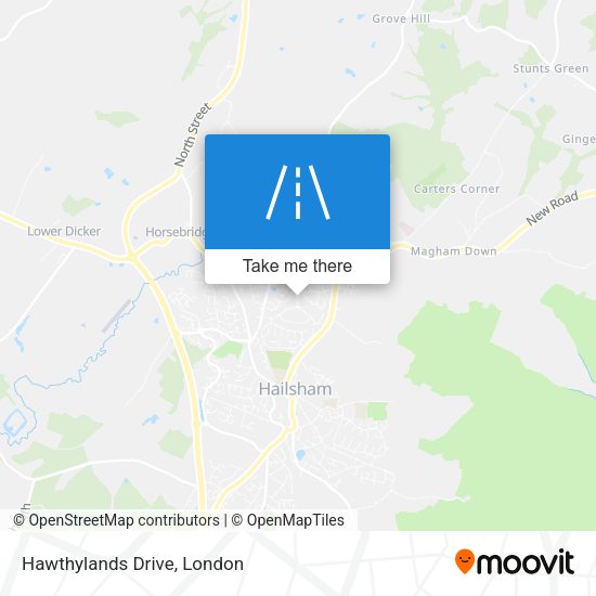 Hawthylands Drive map