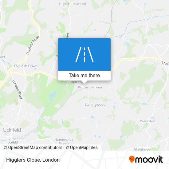 Higglers Close map