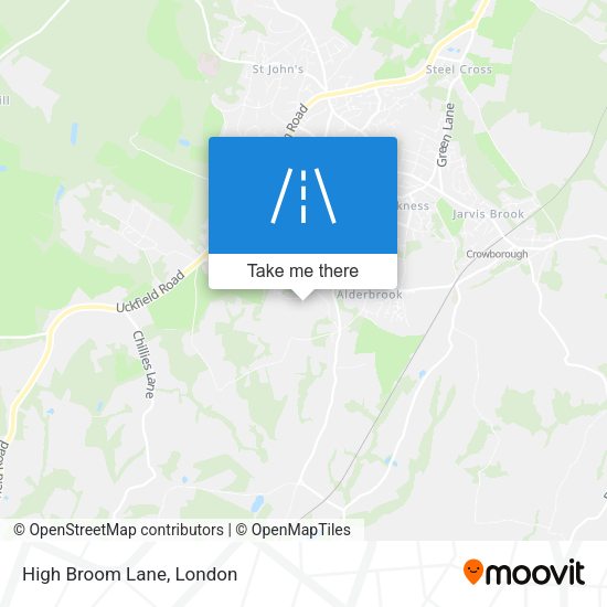 High Broom Lane map