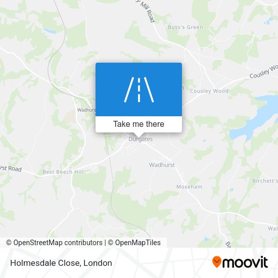 Holmesdale Close map