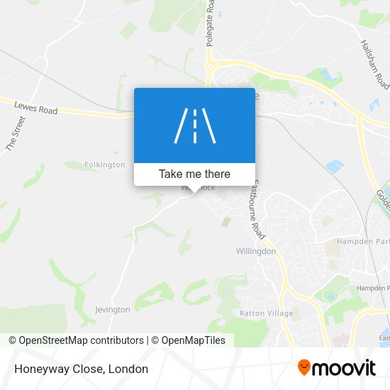 Honeyway Close map