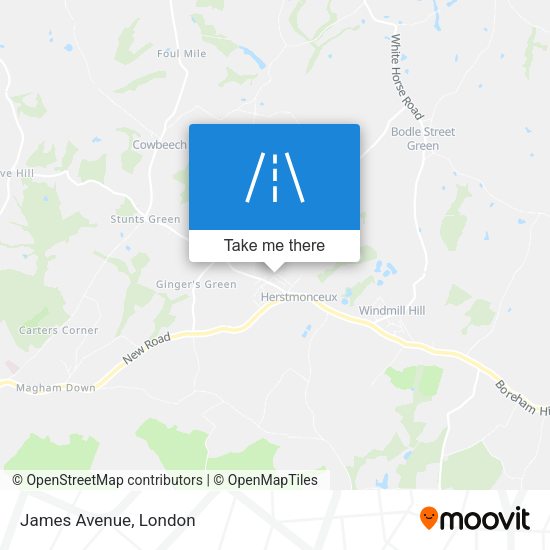 James Avenue map