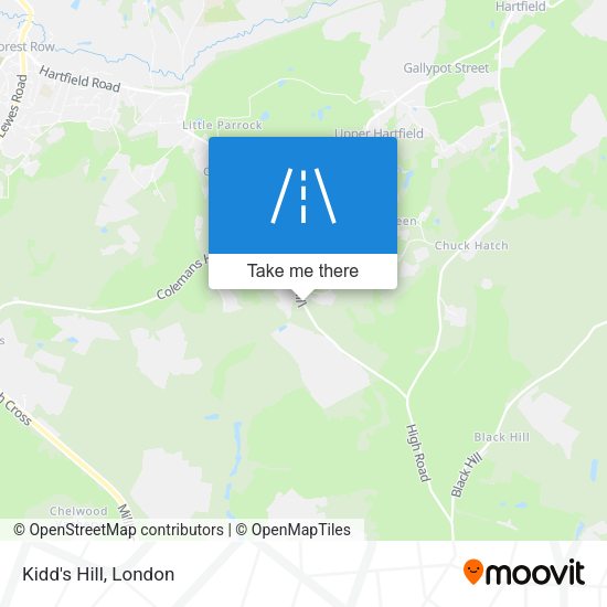 Kidd's Hill map