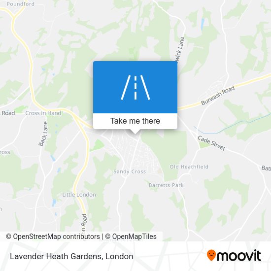 Lavender Heath Gardens map