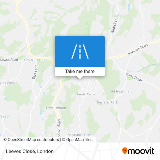 Leeves Close map