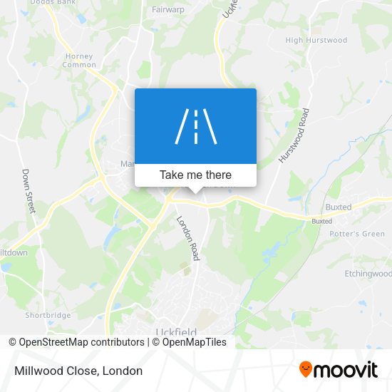 Millwood Close map