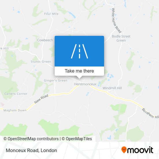 Monceux Road map