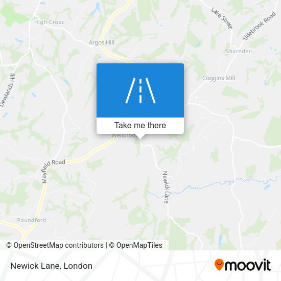 Newick Lane map