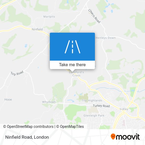 Ninfield Road map