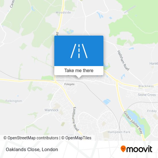 Oaklands Close map