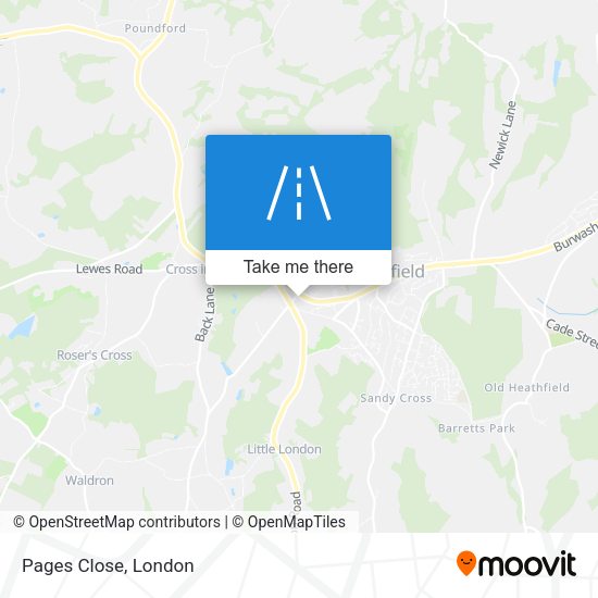 Pages Close map