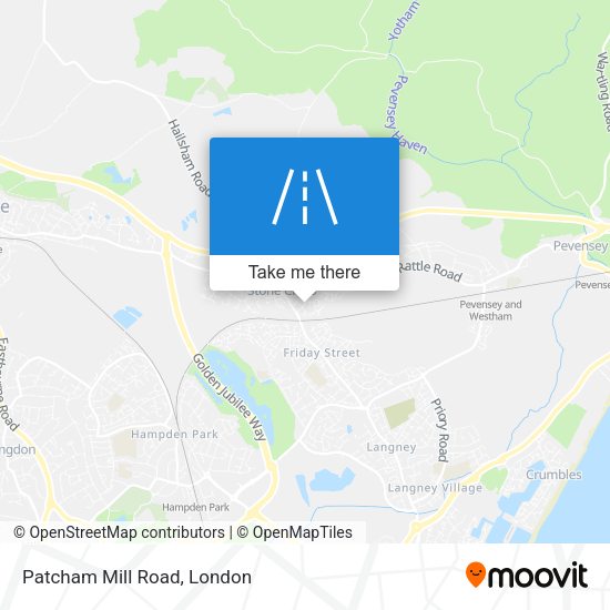 Patcham Mill Road map