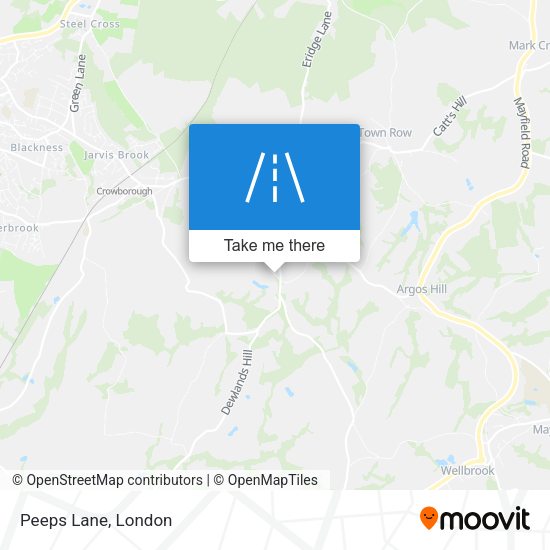 Peeps Lane map