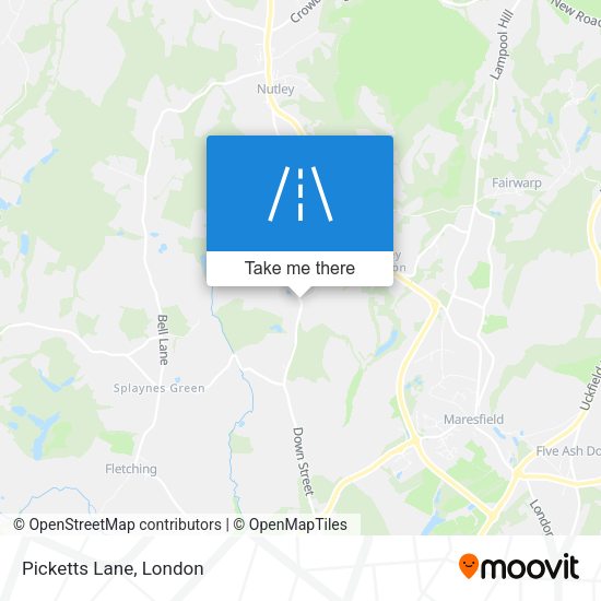 Picketts Lane map