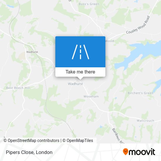 Pipers Close map
