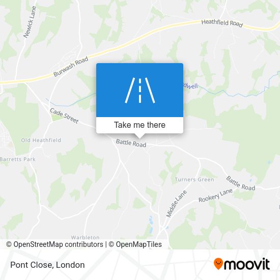 Pont Close map