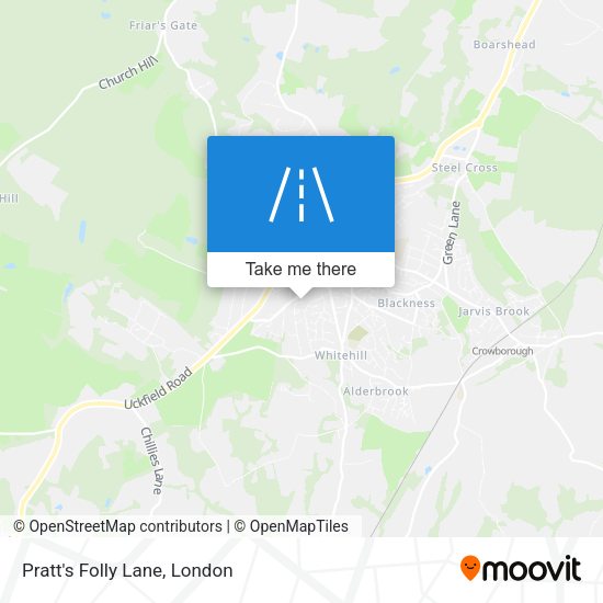 Pratt's Folly Lane map