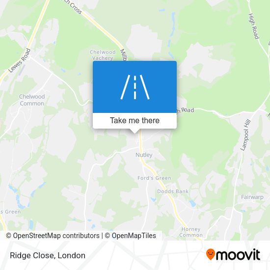 Ridge Close map