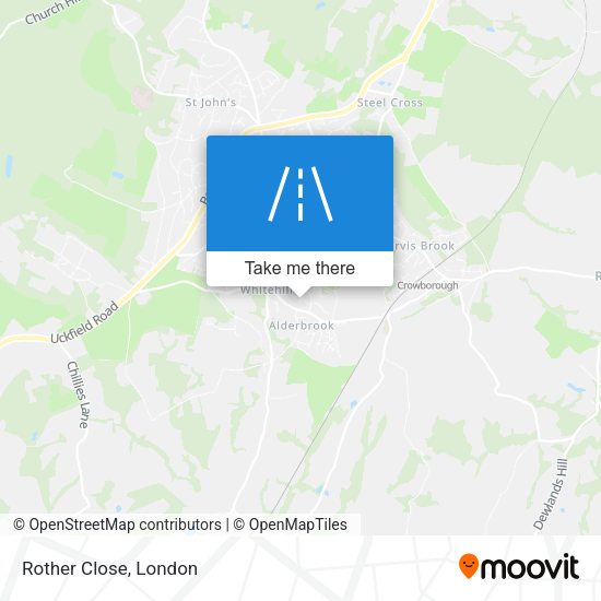Rother Close map