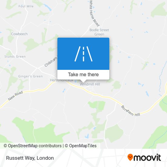 Russett Way map