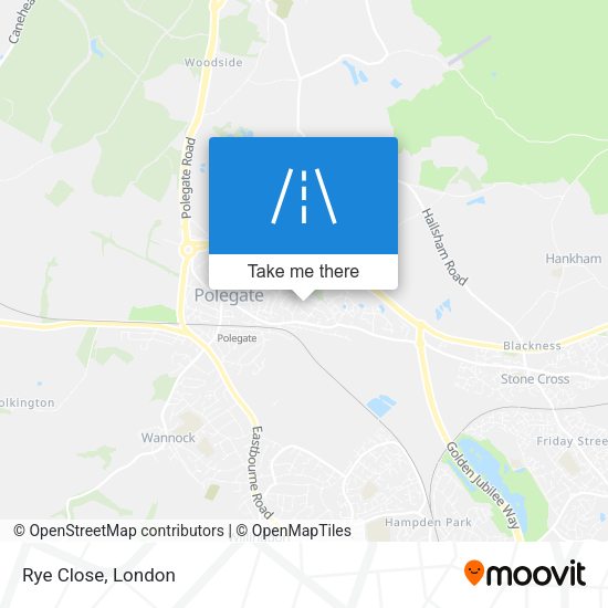 Rye Close map