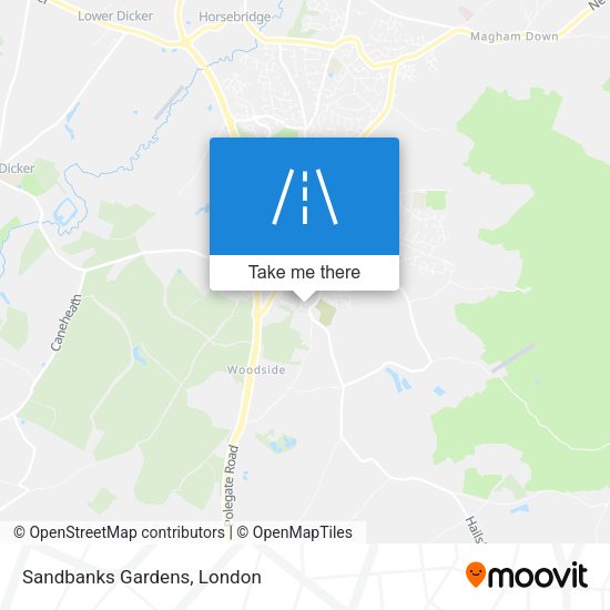Sandbanks Gardens map