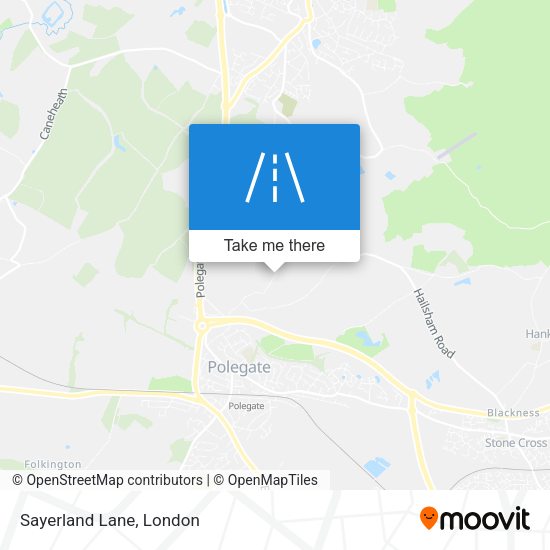 Sayerland Lane map