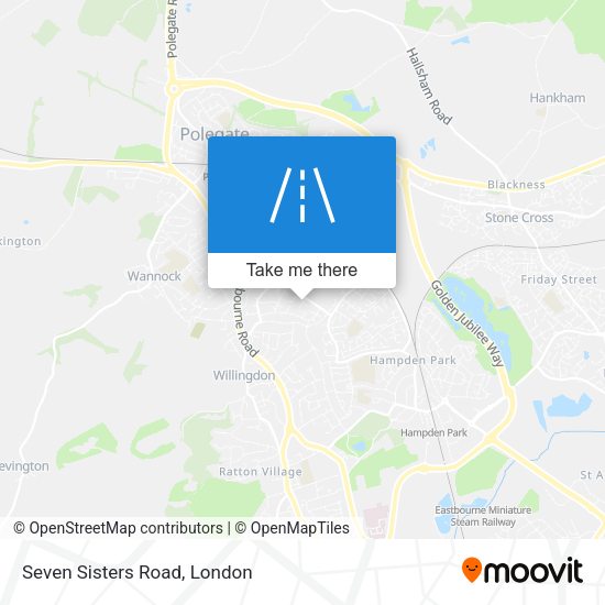Seven Sisters Road map
