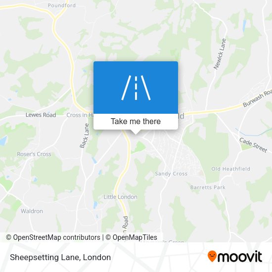 Sheepsetting Lane map
