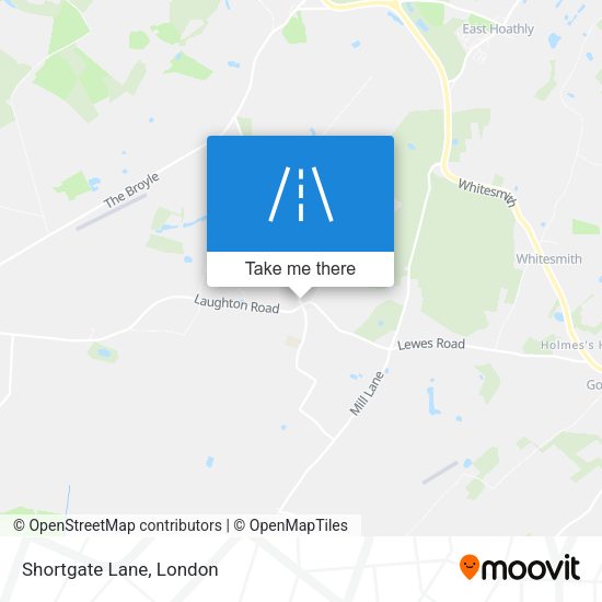 Shortgate Lane map