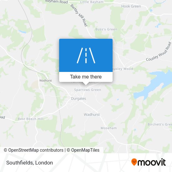 Southfields map