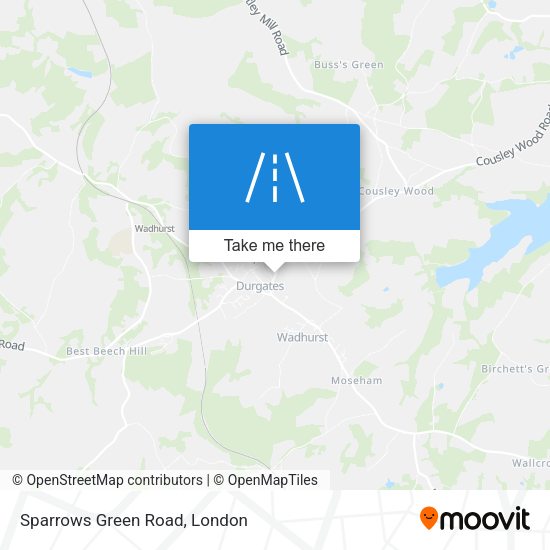 Sparrows Green Road map