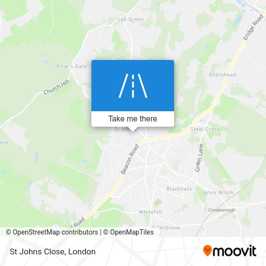 St Johns Close map