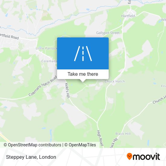 Steppey Lane map