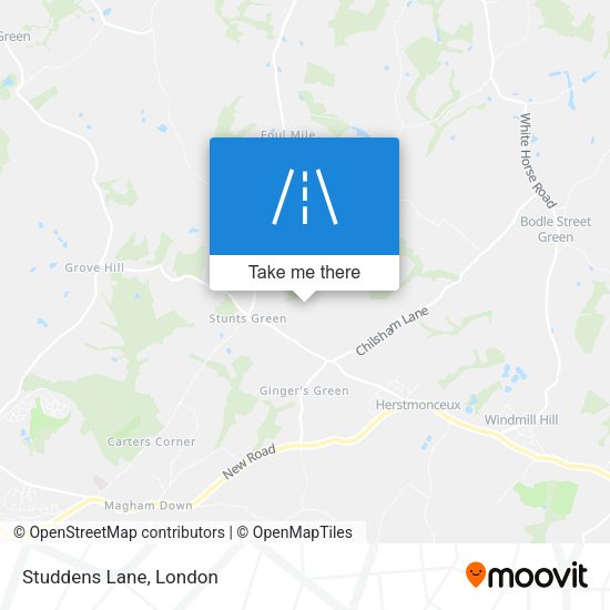 Studdens Lane map