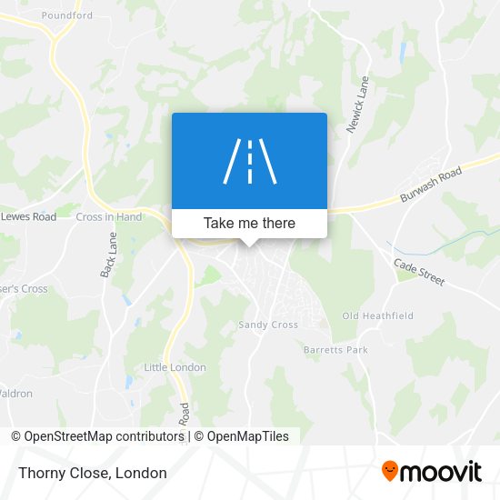Thorny Close map