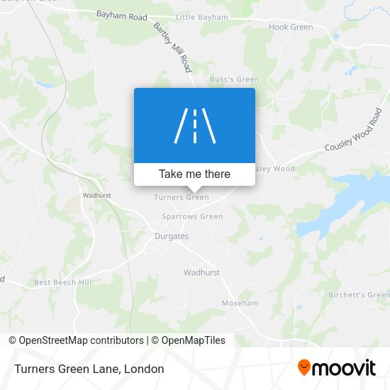 Turners Green Lane map