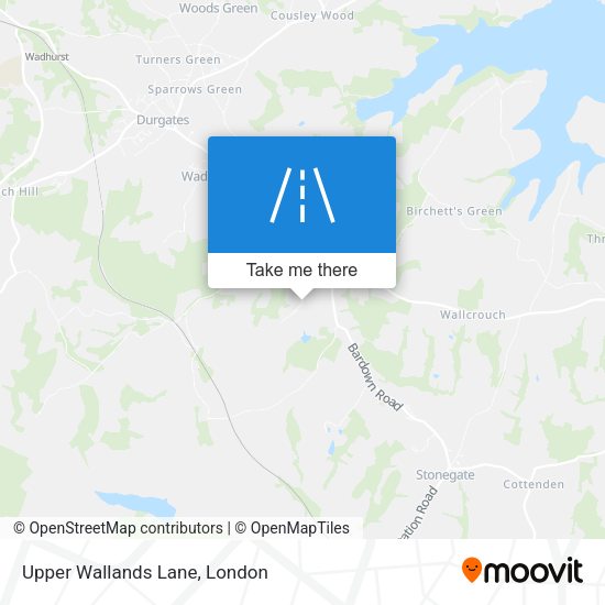 Upper Wallands Lane map