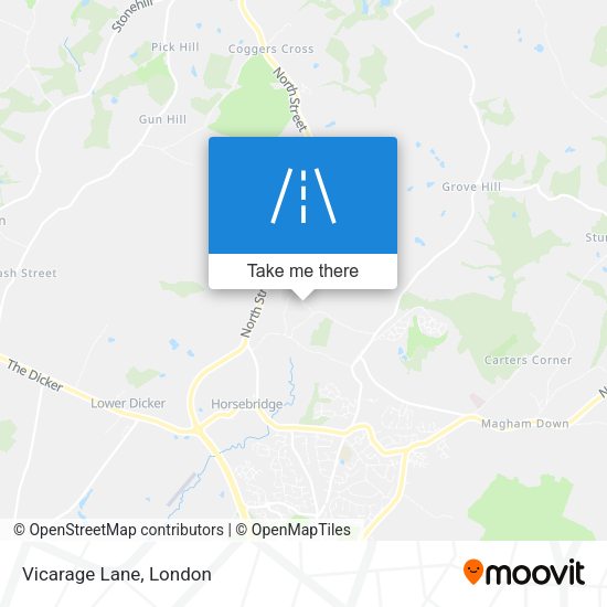 Vicarage Lane map