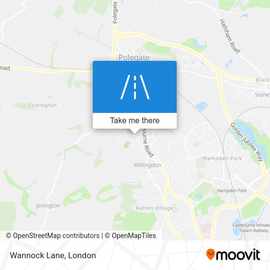 Wannock Lane map