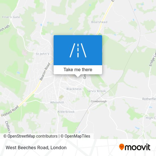 West Beeches Road map