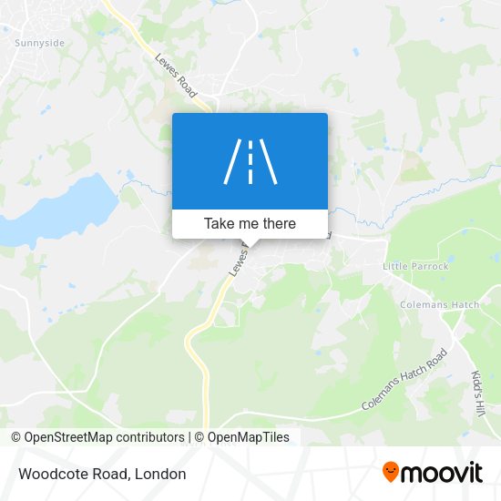 Woodcote Road map