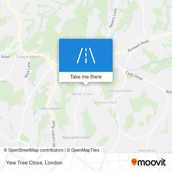 Yew Tree Close map