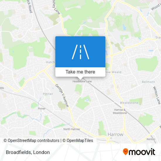 Broadfields map